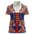 Norwegian Male Bunad Women Polo Shirt with Rosemaling Folk Art Navy Color - Wonder Print Shop
