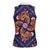 Norwegian Male Bunad Women Sleeveless Polo Shirt with Rosemaling Folk Art Navy Color - Wonder Print Shop