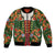 Norwegian Male Bunad Bomber Jacket with Rosemaling Folk Art Green Color - Wonder Print Shop