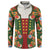 Norwegian Male Bunad Button Sweatshirt with Rosemaling Folk Art Green Color - Wonder Print Shop