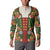 Norwegian Male Bunad Button Sweatshirt with Rosemaling Folk Art Green Color - Wonder Print Shop