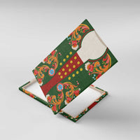 Norwegian Male Bunad Canvas Wall Art with Rosemaling Folk Art Green Color - Wonder Print Shop