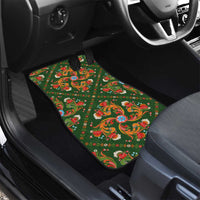 Norwegian Male Bunad Car Mats with Rosemaling Folk Art Green Color - Wonder Print Shop