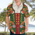 Norwegian Male Bunad Hawaiian Shirt with Rosemaling Folk Art Green Color - Wonder Print Shop