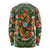 Norwegian Male Bunad Long Sleeve Shirt with Rosemaling Folk Art Green Color - Wonder Print Shop