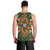 Norwegian Male Bunad Men Tank Top with Rosemaling Folk Art Green Color - Wonder Print Shop