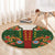 Norwegian Male Bunad Round Carpet with Rosemaling Folk Art Green Color - Wonder Print Shop