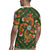 Norwegian Male Bunad Rugby Jersey with Rosemaling Folk Art Green Color - Wonder Print Shop
