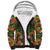 Norwegian Male Bunad Sherpa Hoodie with Rosemaling Folk Art Green Color - Wonder Print Shop