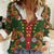 Norwegian Male Bunad Women Casual Shirt with Rosemaling Folk Art Green Color - Wonder Print Shop