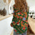 Norwegian Male Bunad Women Casual Shirt with Rosemaling Folk Art Green Color - Wonder Print Shop