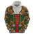Norwegian Male Bunad Zip Hoodie with Rosemaling Folk Art Green Color - Wonder Print Shop