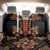 Norwegian Male Bunad Back Car Seat Cover with Rosemaling Folk Art Black Color - Wonder Print Shop