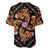Norwegian Male Bunad Baseball Jersey with Rosemaling Folk Art Black Color - Wonder Print Shop