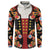 Norwegian Male Bunad Button Sweatshirt with Rosemaling Folk Art Black Color - Wonder Print Shop