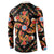 Norwegian Male Bunad Button Sweatshirt with Rosemaling Folk Art Black Color - Wonder Print Shop