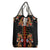 Norwegian Male Bunad Grocery Bag with Rosemaling Folk Art Black Color - Wonder Print Shop