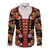 Norwegian Male Bunad Long Sleeve Button Shirt with Rosemaling Folk Art Black Color - Wonder Print Shop
