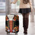 Norwegian Male Bunad Luggage Cover with Rosemaling Folk Art Black Color - Wonder Print Shop