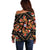 Norwegian Male Bunad Off Shoulder Sweater with Rosemaling Folk Art Black Color - Wonder Print Shop