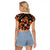Norwegian Male Bunad Raglan Cropped T Shirt with Rosemaling Folk Art Black Color - Wonder Print Shop