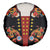 Norwegian Male Bunad Spare Tire Cover with Rosemaling Folk Art Black Color - Wonder Print Shop