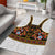 Norwegian Female Bunad Area Rug with Rosemaling Folk Art Black Color - Wonder Print Shop