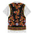 Norwegian Female Bunad Family Matching Off Shoulder Maxi Dress and Hawaiian Shirt with Rosemaling Folk Art Black Color - Wonder Print Shop