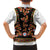Norwegian Female Bunad Family Matching Puletasi and Hawaiian Shirt with Rosemaling Folk Art Black Color - Wonder Print Shop