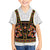 Norwegian Female Bunad Family Matching Puletasi and Hawaiian Shirt with Rosemaling Folk Art Black Color - Wonder Print Shop