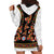 Norwegian Female Bunad Hoodie Dress with Rosemaling Folk Art Black Color - Wonder Print Shop