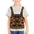 Norwegian Female Bunad Kid Hawaiian Shirt with Rosemaling Folk Art Black Color - Wonder Print Shop