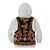 Norwegian Female Bunad Kid Hoodie with Rosemaling Folk Art Black Color - Wonder Print Shop