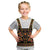 Norwegian Female Bunad Kid T Shirt with Rosemaling Folk Art Black Color - Wonder Print Shop