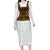 Norwegian Female Bunad Long Sleeve Bodycon Dress with Rosemaling Folk Art Black Color - Wonder Print Shop