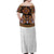 Norwegian Female Bunad Off Shoulder Maxi Dress with Rosemaling Folk Art Black Color - Wonder Print Shop