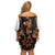 Norwegian Female Bunad Off Shoulder Short Dress with Rosemaling Folk Art Black Color - Wonder Print Shop