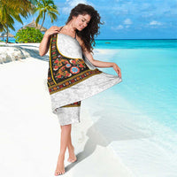 Norwegian Female Bunad Sarong with Rosemaling Folk Art Black Color - Wonder Print Shop