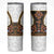 Norwegian Female Bunad Skinny Tumbler with Rosemaling Folk Art Black Color - Wonder Print Shop