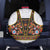 Norwegian Female Bunad Spare Tire Cover with Rosemaling Folk Art Black Color - Wonder Print Shop