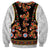 Norwegian Female Bunad Sweatshirt with Rosemaling Folk Art Black Color - Wonder Print Shop