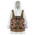 Norwegian Female Bunad Wearable Blanket Hoodie with Rosemaling Folk Art Black Color - Wonder Print Shop