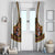 Norwegian Female Bunad Window Curtain with Rosemaling Folk Art Black Color - Wonder Print Shop