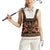 Norwegian Female Bunad Women Sleeveless Polo Shirt with Rosemaling Folk Art Black Color - Wonder Print Shop