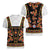 Norwegian Female Bunad Women V-Neck T-Shirt with Rosemaling Folk Art Black Color - Wonder Print Shop