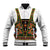 Norwegian Female Bunad Baseball Jacket with Rosemaling Folk Art Green Color - Wonder Print Shop