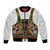 Norwegian Female Bunad Bomber Jacket with Rosemaling Folk Art Green Color - Wonder Print Shop