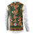 Norwegian Female Bunad Button Sweatshirt with Rosemaling Folk Art Green Color - Wonder Print Shop