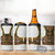 Norwegian Female Bunad 4 in 1 Can Cooler Tumbler with Rosemaling Folk Art Green Color - Wonder Print Shop