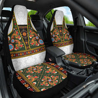 Norwegian Female Bunad Car Seat Cover with Rosemaling Folk Art Green Color - Wonder Print Shop